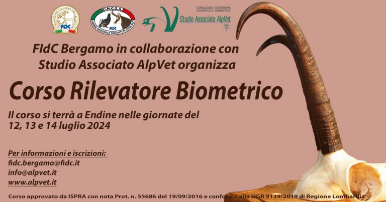 Corso per Rilevatore Biometrico – Endine (BG) – 12/14 Luglio 2024